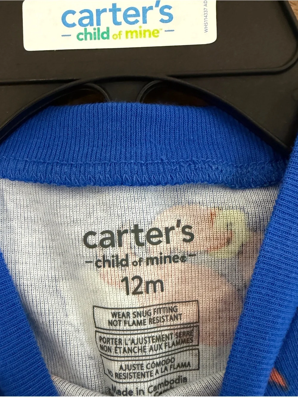 NWT - Carter's Child of Mine Toddler BLUE CRAB Pajama Set (12 months)